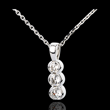 kaufen Collier P�pite in Weissgold - 0.55 Karat - 3 Diamanten