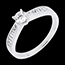Gold Schmuck Solit�rring Pure - Weissgold