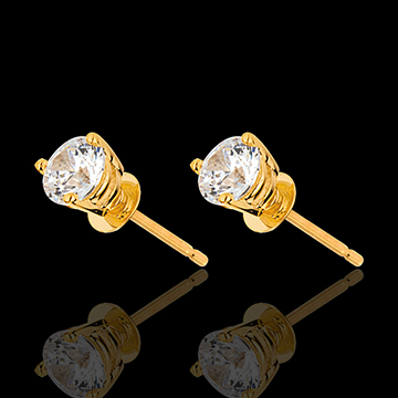 On-line Verk�ufe Diamantohrstecker in Gelbgold - 3 Krappen - 0.7 Karat