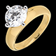 Geschenk Frauen solitarring daphnee gelbgold