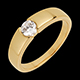 Juwelieren solitarring era gelbgold