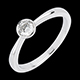 Juwelier solitarring poupee weissgold