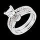Geschenk solitar renaissance in weissgold karat 34 diamante