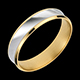 Geschenk trauring dandy aus gelbgold und weissgold