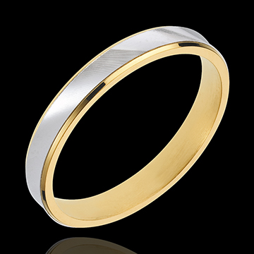 Geschenke Frauen Trauring Dandy aus Gelbgold und Weissgold