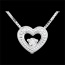 Geschenke Frau Collier Schwebendes Herz in Wei�gold