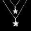 Schmuck Sternen-Duo - Gr��e f�r Kinder - Wei�gold