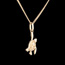 Gold Schmuck Baby-Schildkr�te - 
Gr��e f�r Erwachsene - Gelbgold