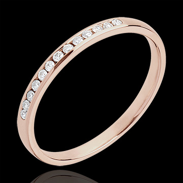 Juwelier Trauring Rotgold Diamant