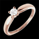 Verk�ufe Zarter Solit�r in Rotgold - 0.21 Karat