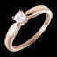 Geschenke Frauen Zarter Solit�r in Rotgold - 0.21 Karat