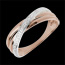 Geschenke Frau Ring Wirbel in Rot- und Wei�gold mit Diamanten