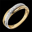 kaufen Ring Trifolie - 13 Diamanten - Wei�- und Gelbgold