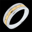 Geschenk Ring Enigma Wei�- und Gelbgold
