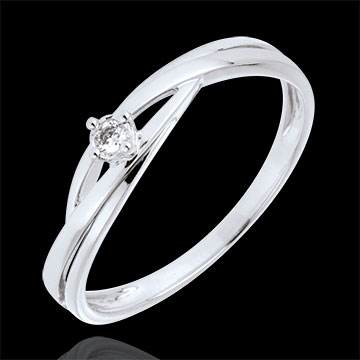 Gold Schmucke Solit�rring Dova in Wei�gold