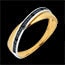 Juwelieren Ring Seilt�nzerin Bicolor mit schwarzen Diamanten