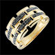 Geschenke Frauen Ring Schwarzes Band - Gro�es Modell