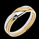 Gold Schmuck ring attraction in gelbgold und weissgold