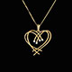 On-line Verfkauf anhanger coeur etincelles 4 diamanten