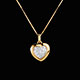 Juwelieren anhanger sweet heart jaune 18 diamanten