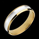 Geschenk ring dandy aus gelbgold und weissgold