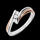 Geschenk ring trilogie ambra in rotgold und weiss