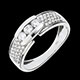 Geschenk Frau trilogie ring aus weissgold verziert