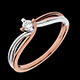 Frau ring couronne sucree in rotgold