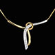 Geschenke Frau collier liane gelbgold mit 3 diamanten