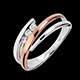 on-line Kauf ring trilogie delphea in rotgold und weiss