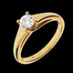 Hochzeit solitarring diademe in gelbgold