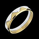 Schmuck ring couronne in gelbgold und weissgold