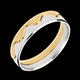 Juwelier ring couronne in gelbgold und weissgold