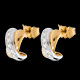 Juwelieren ohrringe ellipse weiss und gelbgold 12 diamanten