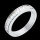 Juwelieren trauring semi pave weissgold 075 karat