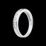 Verk�ufe Trauring semi pav� in Weissgold - Kanalfassung  - 0.65 Karat - 8 Diamanten