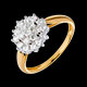 Geschenk Frauen ring kaleidoskop gelbgold 061 karat 19 diamanten