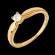 Schmuck zarter solitar gelbgold