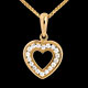 Geschenk Frauen herzanhanger spiegelbild gelbgold 18 diamanten