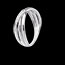Geschenke Frau Ring Volute in Weissgold - 4 Diamanten