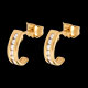 On-line Verfkauf ohrringe halbmond gelbgold 022 karat 12 diamanten