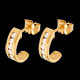 Frau ohrringe halbmond gelbgold 031 karat 12 diamanten