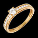 Geschenke Frauen solitar decies gelbgold 039 karat 11 diamanten