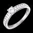Geschenk Frau Solit�r Decies in Weissgold - 0.39 Karat - 11 Diamanten