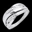 Geschenke Ring naja in Weissgold - 4 Diamanten