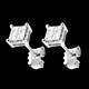 Juwelieren ohrstecker damier pave weissgold 034 karat