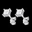 Hochzeit Ohrstecker damier pav� in Weissgold - 0.34 Karat