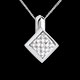 Gold Schmuck collier damier pave in weissgold 25 karat