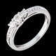 Geschenke Frau bague trilogie pave weissgold 034 karat