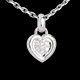 Kauf anhanger gerahmtes herz weissgold diamanten